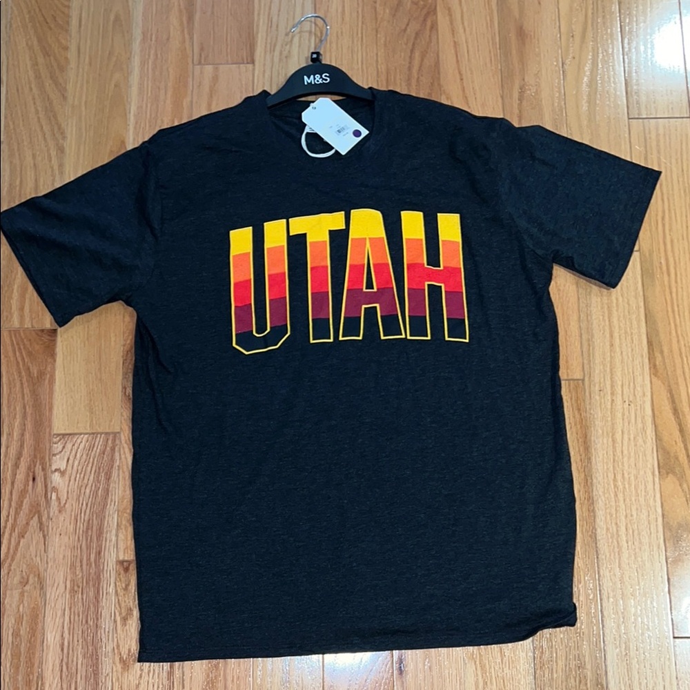 Where I’m From dark gray and Red Gradient Utah Tee NWT